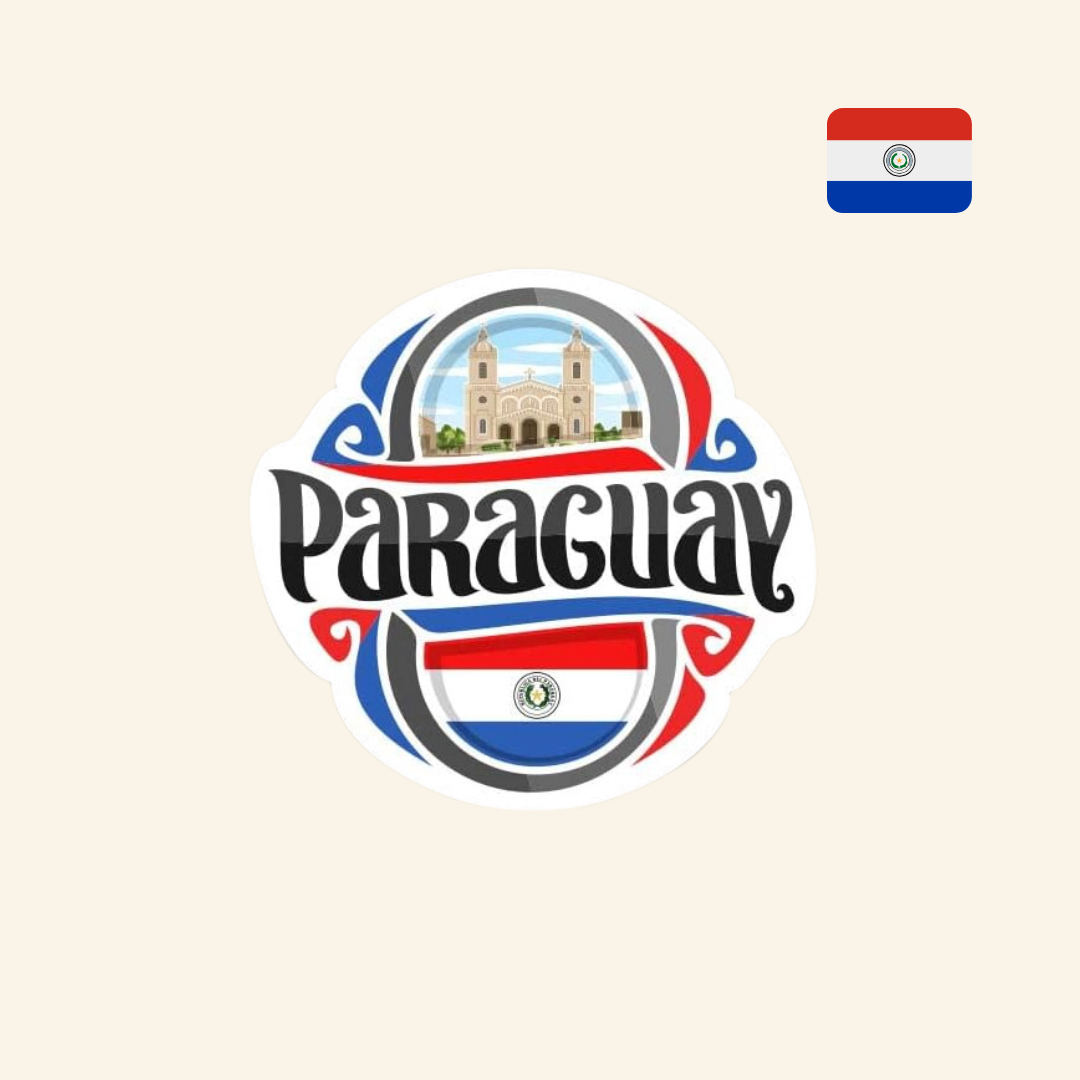 Pegatina de Vinilo de Paraguay